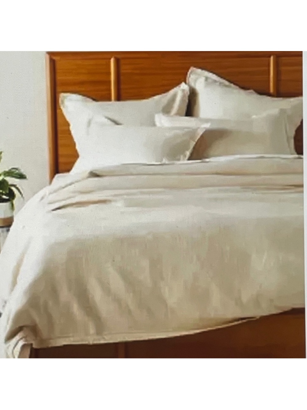 Anthropologie Luxe Linen Blend Duvet Cover - King